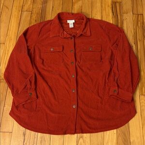 Alfred Dunner Ribbed Corduroy Shacket